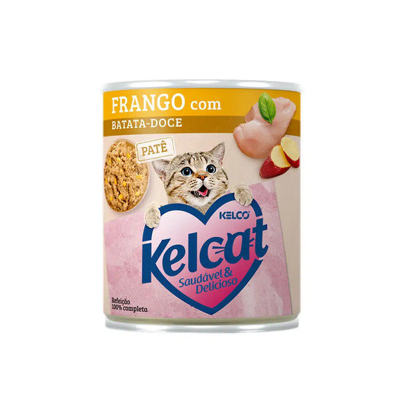 Ração Úmida Kelcat Frango com Batata-Doce 280 g