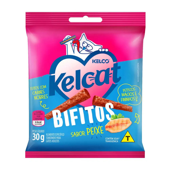Petisco Kelcat Snack Bifitos Peixe 30 g
