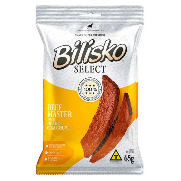 Petisco Bilisko Bifinho para Cães de Fígado com Couve 65g
