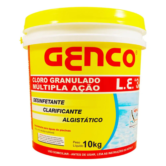 Cloro Genco 10kg Multi Ação - 3 em 1 Único