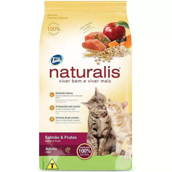 Ração Naturalis Gatos Adultos Salmão e Frutas 10,1 kg
