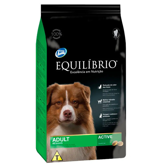 Ração Equilíbrio Cães Adultos All Breeds Active 15 kg