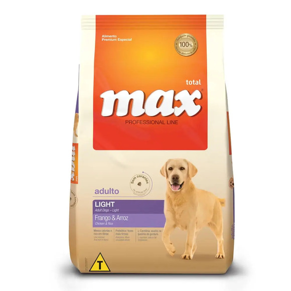 Ração Max Cães Adultos Light Frango e Arroz 15 kg