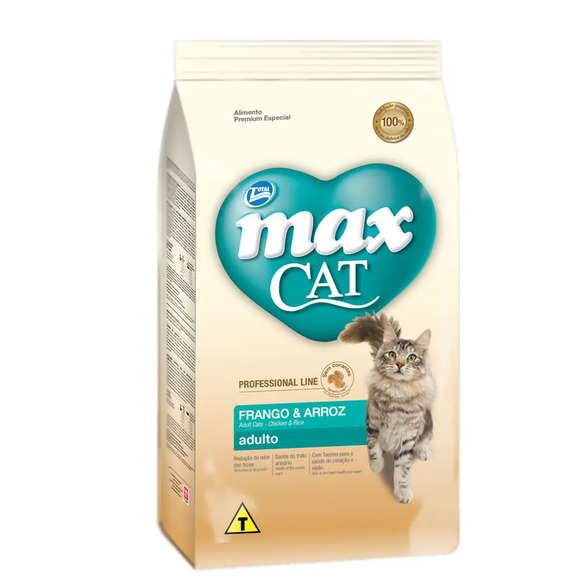 Ração Max Cat Profissional Line Adulto Frango e Arroz 10,1 kg