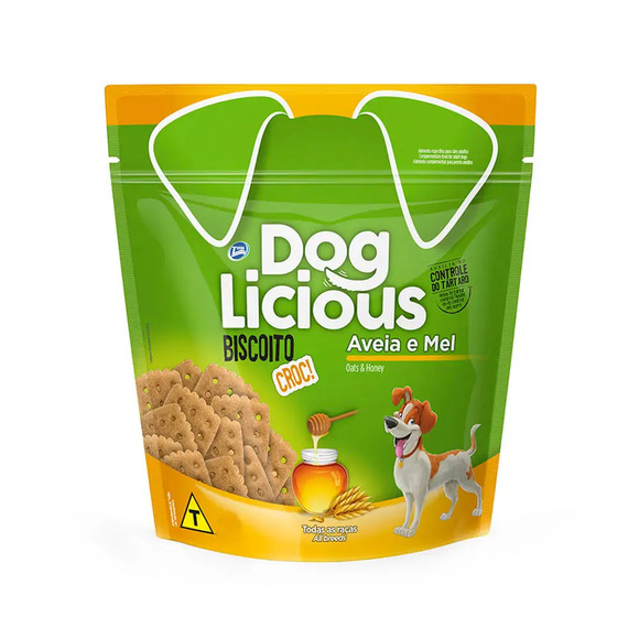 Biscoito Croc DogLicious Aveia e Mel 500g
