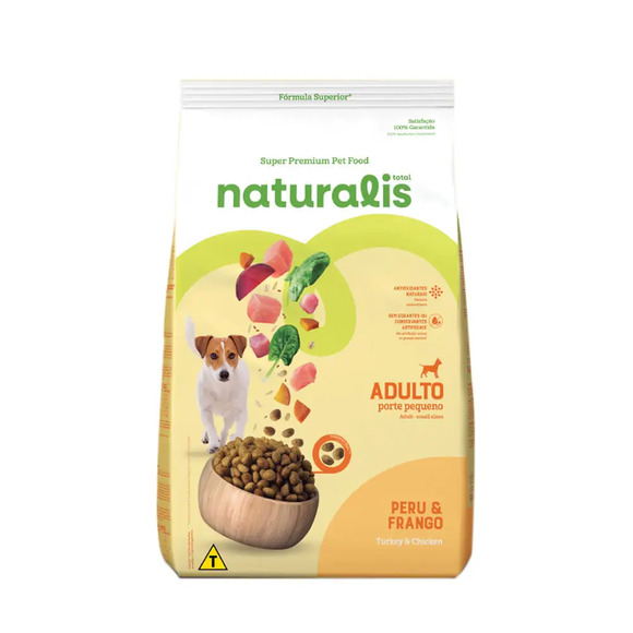Ração Naturalis Cães Adultos Pequeno Porte Peru e Frango 1 kg