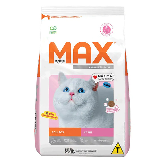 Ração Max para Gatos Adultos Carne 3 kg