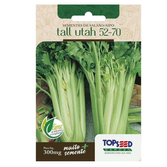 Sementes de Salsão Aipo Tall Utah Tradicional Topseed Garden Único