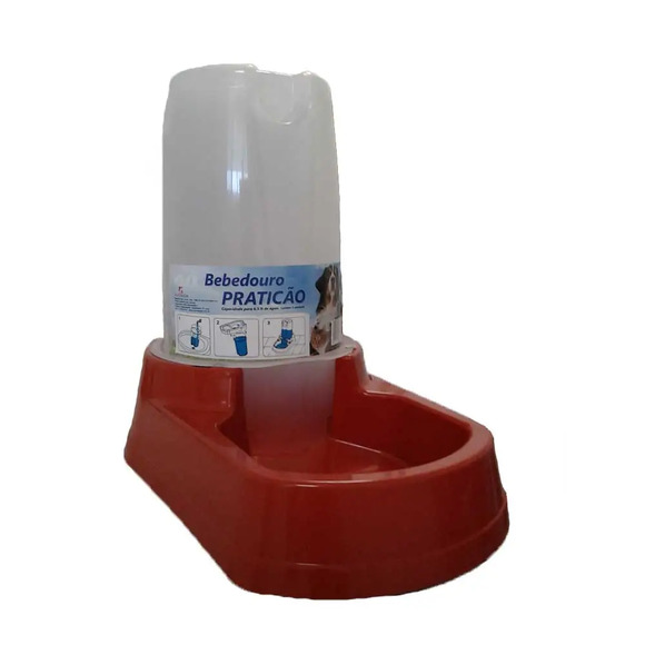 Bebedouro Automático Praticão Vermelho Alvorada Único