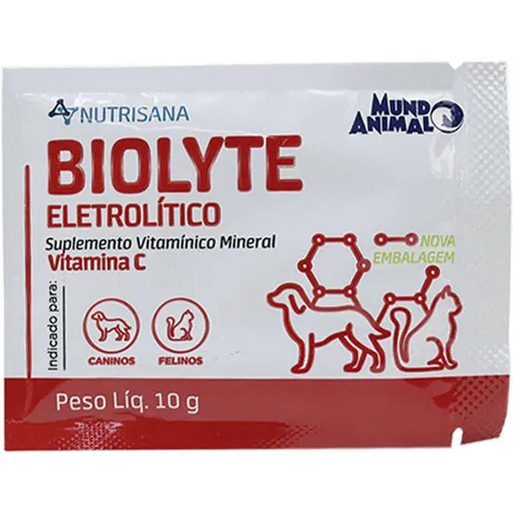 Suplemento Mundo Animal NutriSana Biolyte para Cães 10g - Caixa com 12 sachês 10 g