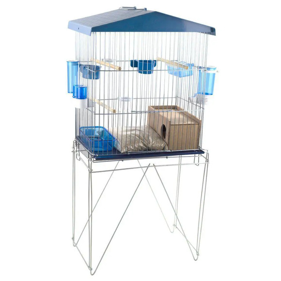 Combo Viveiro Para Pássaros Pequeno Completo Único