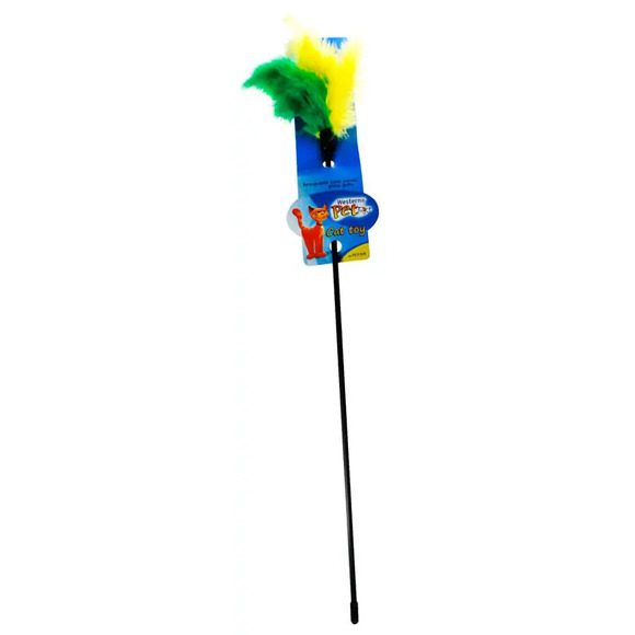 Brinquedo Gato Pena 44Cm Western Pet Único