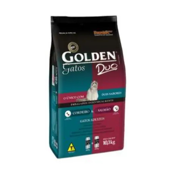 Ração Golden Gatos Duo Adultos Cordeiro e Salmão 10,1 kg