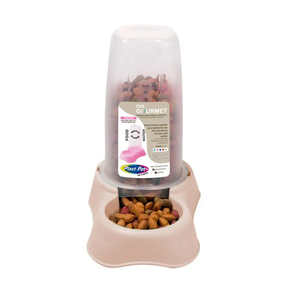 Comedouro Plast Pet Flex Gourmet Nude P