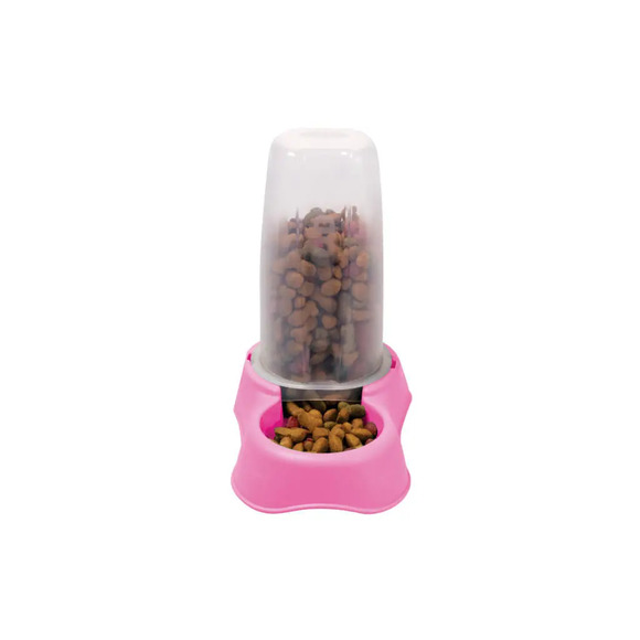 Comedouro Plast Pet Flex Gourmet Rosa M