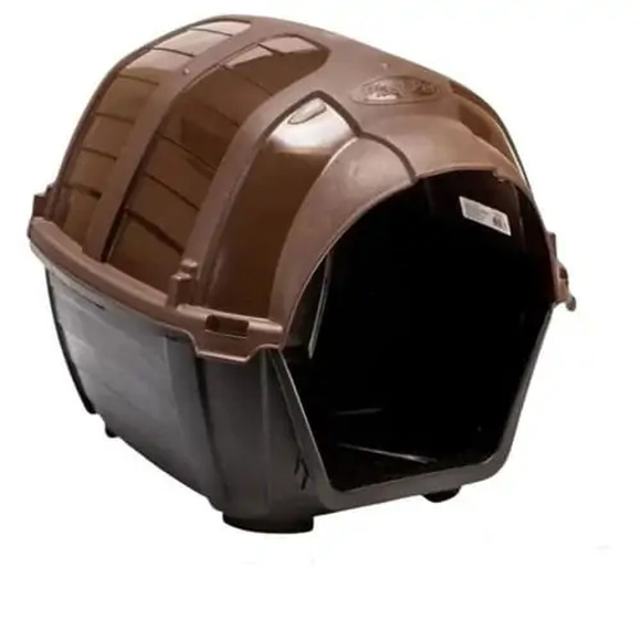 Casa Plast Pet Stone House Para Cães Marrom N° 02