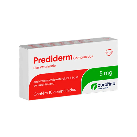 Prediderm 5 mg - Ourofino 10 comprimidos