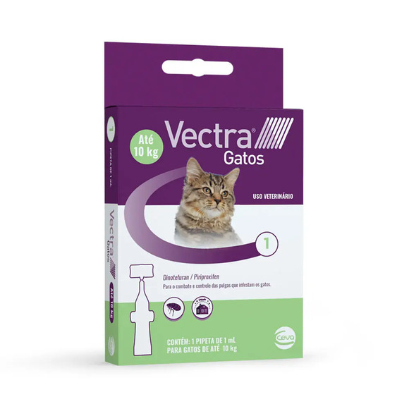 Antipulgas Vectra Gatos até 10 kg Ceva 1 ml 1 pipeta