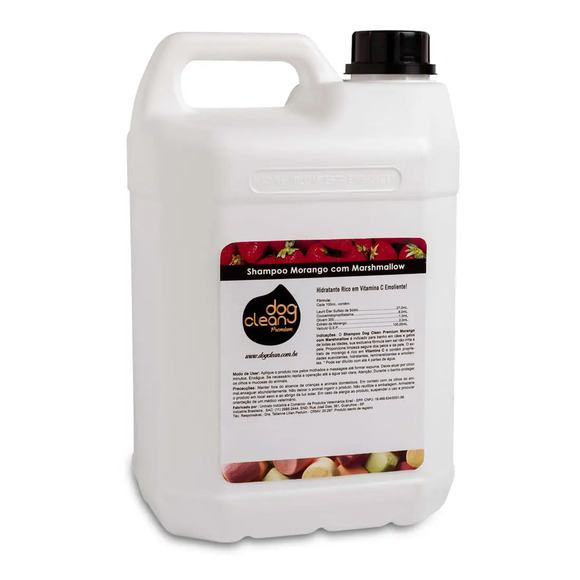 Shampoo Premium Morango com Marshmallow Dog Clean 5 L