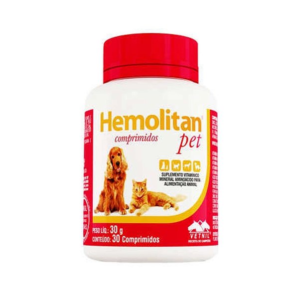 Hemolitan Pet 30 Comprimidos 30 g
