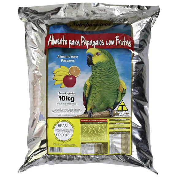 Alimento para Papagaios Nutripássaros com Frutas 10 kg