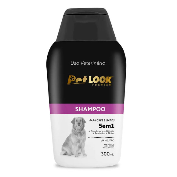 Shampoo Premium para Cães e Gatos 5 em 1 Pet Look 300 ml