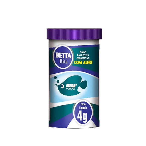 Ração para Peixes Ornamentais Betta Bits Mega Food 4g