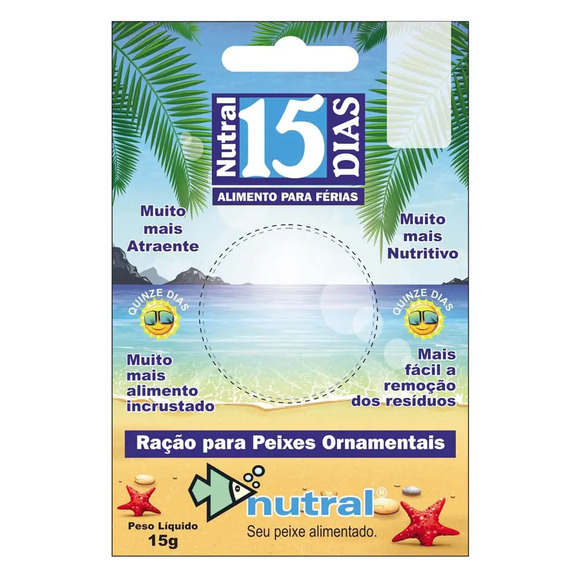 Ração Nutral Férias para Peixes Ornamentais 15g