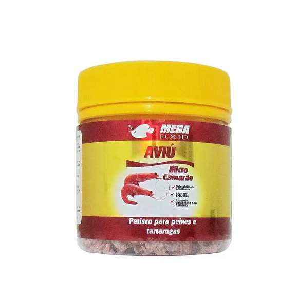 Petisco Aviú para Peixes e Tartarugas Mega Food 30g