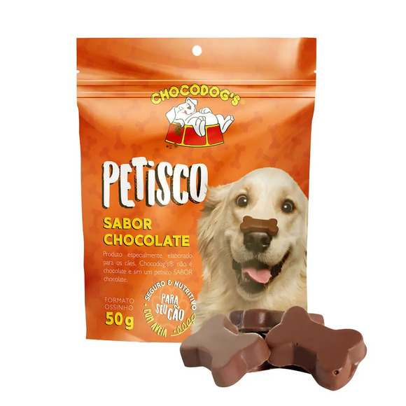 Petisco para Cães Bisdogs Osso Chocolate 50 g