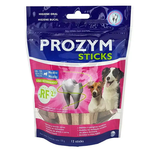 Palitos Higiene Bucal Prozym Cães Médios 150 G