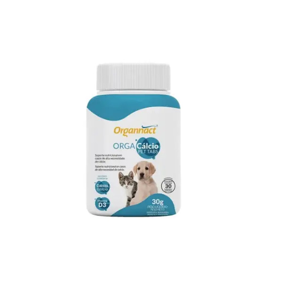 Orga Cálcio Pet Tabs 30 tabletes