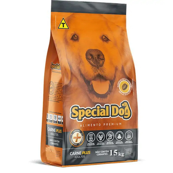 Ração Special Dog Premium Carne Plus 15 Kg