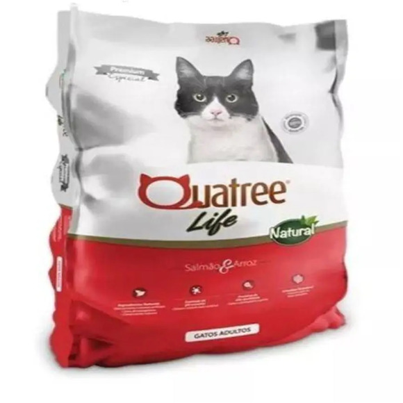 Ração Quatree Life Gatos Adultos 10,1 kg
