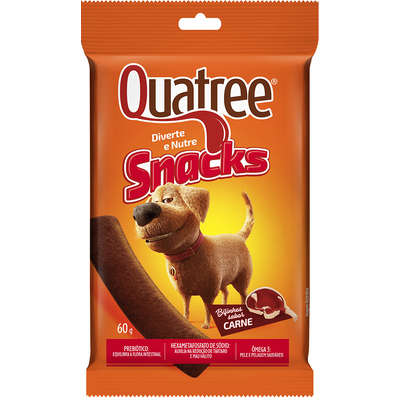 Quatree Snacks Bifinhos Sabor Carne 60 gamas