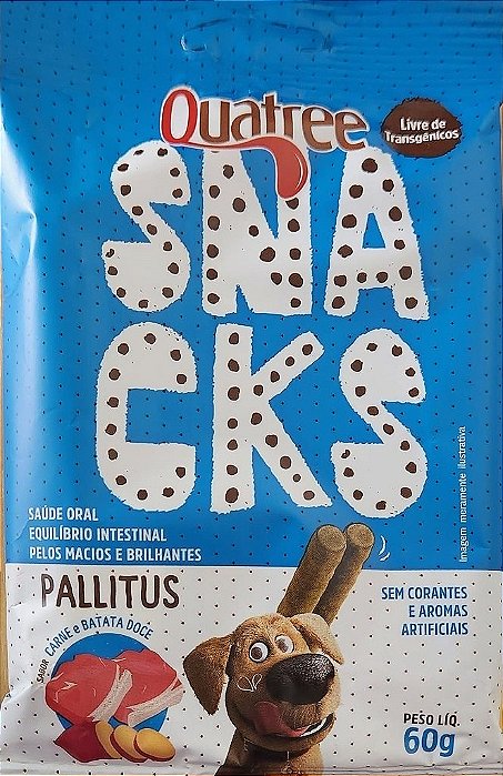 Quatree Snacks Pallitus Carne E Batata Doce 60 g
