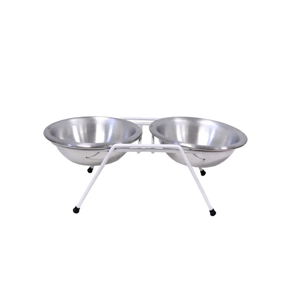 Comedouro Duplo com Suporte Royale P