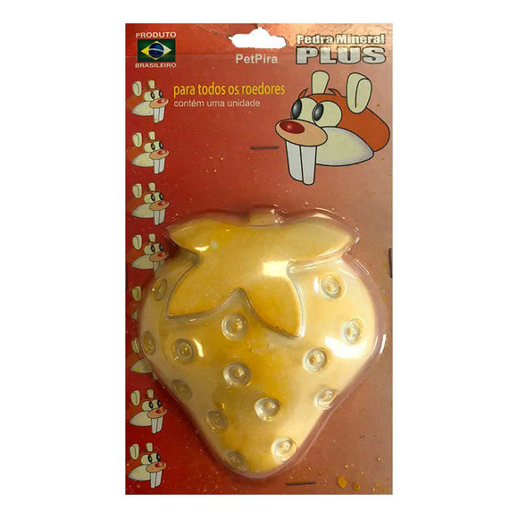 Pedra Mineral Plus para Roedores Morango PetPira Único