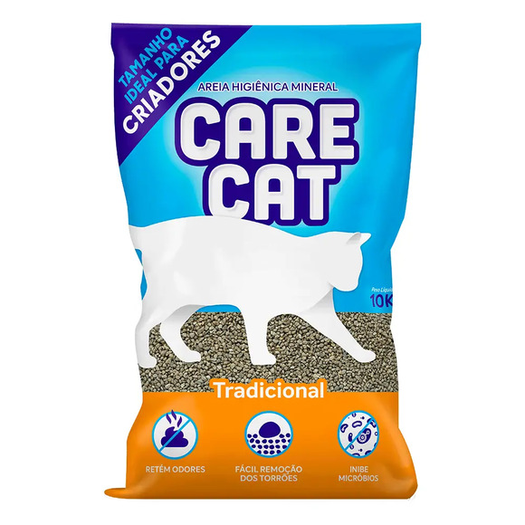 Areia Higiênica Carecat Tradicional Clássica 10 kg