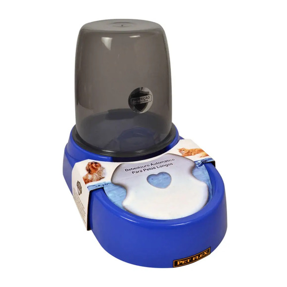 Bebedouro Automático Pelo Longo Pet Flex Azul 1,8 L