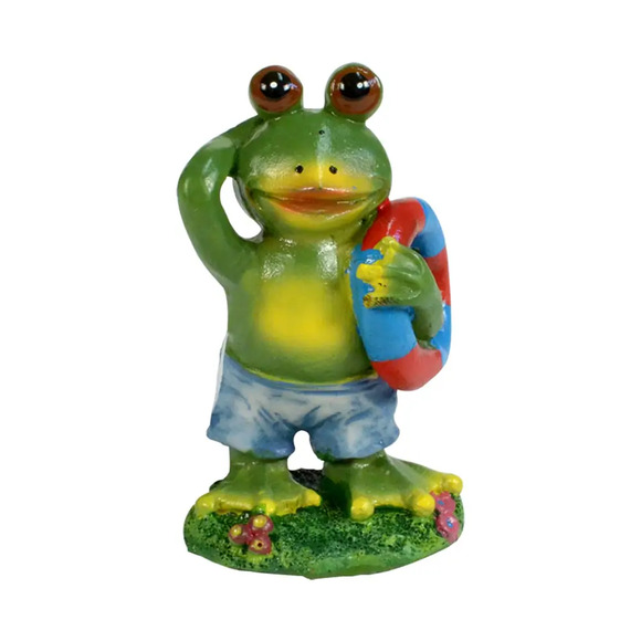 Enfeite de Resina Sapo com Boia Vigo Ar Único