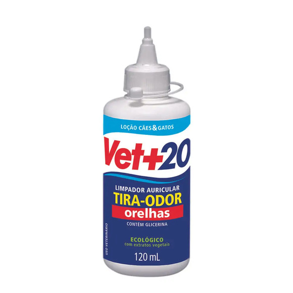 Loção Limpa Orelhas Vet+20 120 ml
