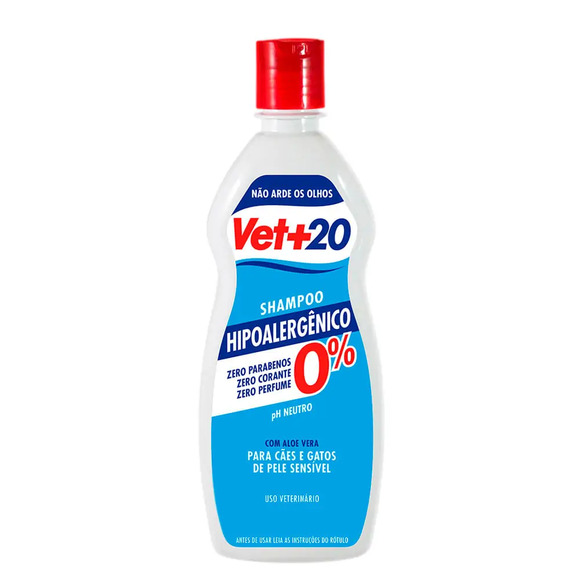 Shampoo Hipoalergênico Vet+20 500 ml