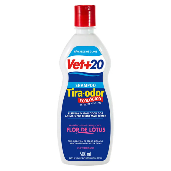 Shampoo Tira-odor Flor de Lótus Vet+20 500ml