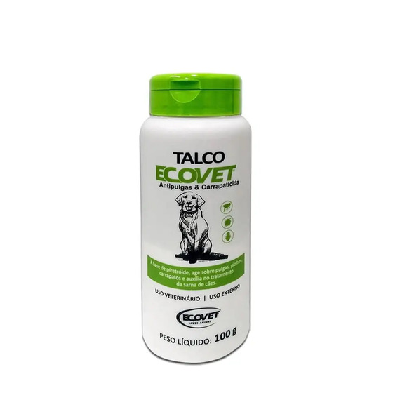 Talco Antipulgas e Carrapatos Ecovet 100 g