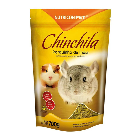Ração Nutricon Para Chinchila E Porquinho Da Índia 700 g