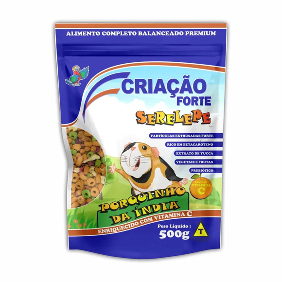 Alimento Extrusado Para Porquinho Da Índia Serelepe 500g