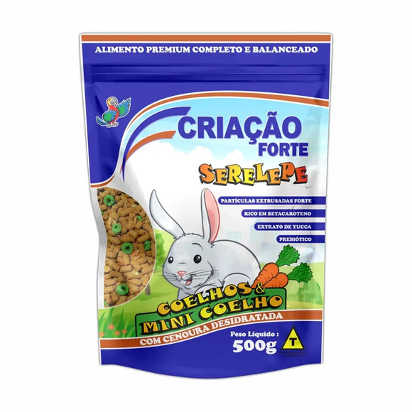 Ração Coelho e Mini Coelho Serelepe 500 g