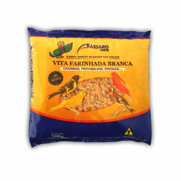 Ração Vita Farinhada Branca Pássaro Forte 200 g