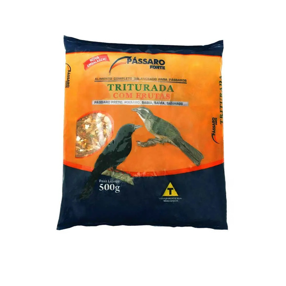Ração Triturada com Frutas Pássaro Forte 500 g